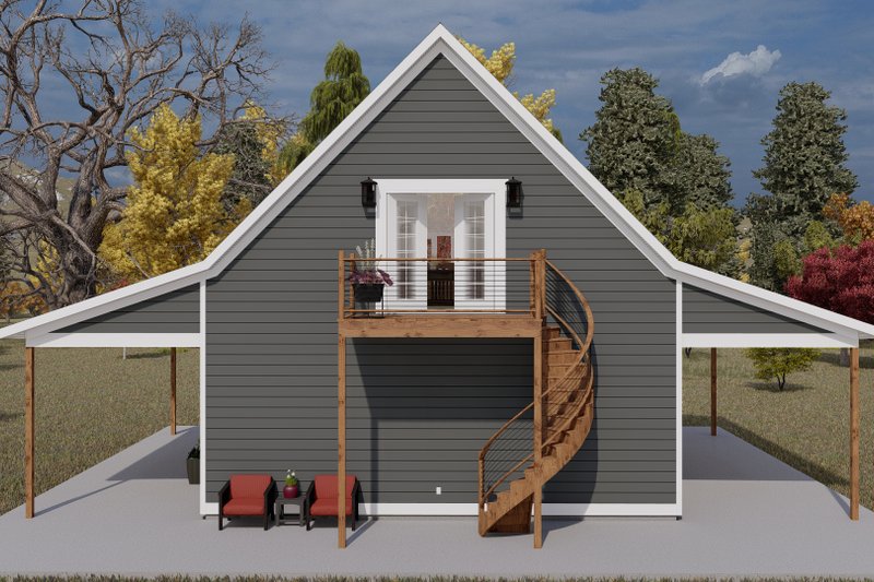 Architectural House Design - Exterior - Rear Elevation for European House Plan #1060-131, 0 bath