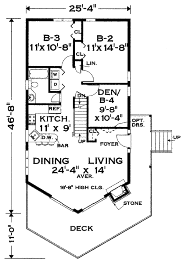 House Design - Contemporary Floor Plan - Main Floor Plan #3-119