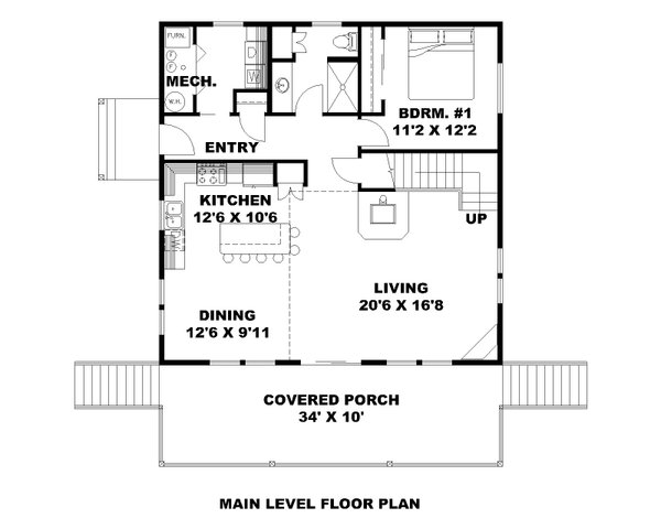 Farmhouse Floor Plan - Main Floor Plan #117-947