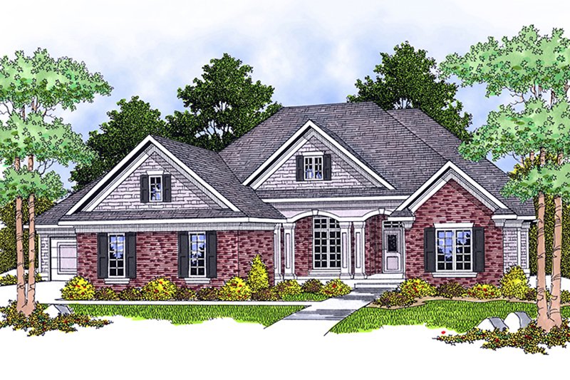 Home Plan - Southern Exterior - Front Elevation Plan #70-807
