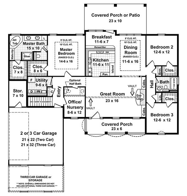 Dream House Plan - Country Floor Plan - Main Floor Plan #21-130