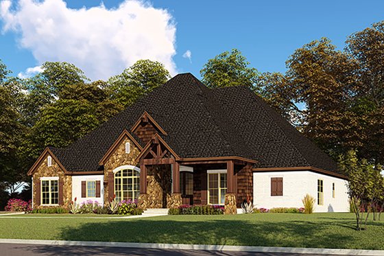 Exterior - Front Elevation 4 for Craftsman House Plan #923-148 - 4 bed, 3.5 bath