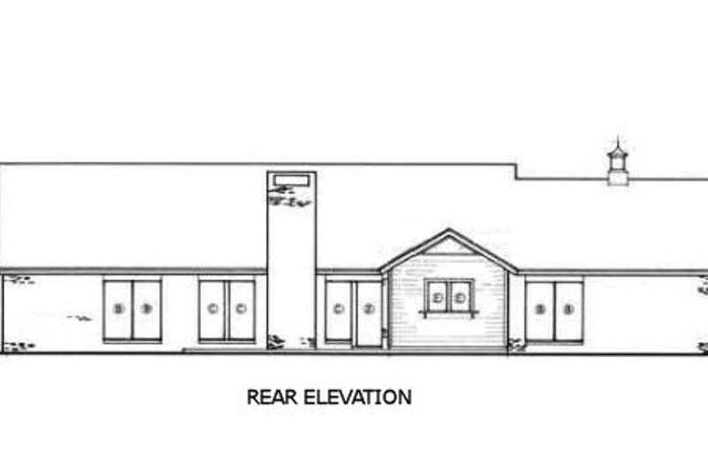 Home Plan - Exterior - Rear Elevation for Ranch House Plan #45-190 - 3 bed, 2 bath