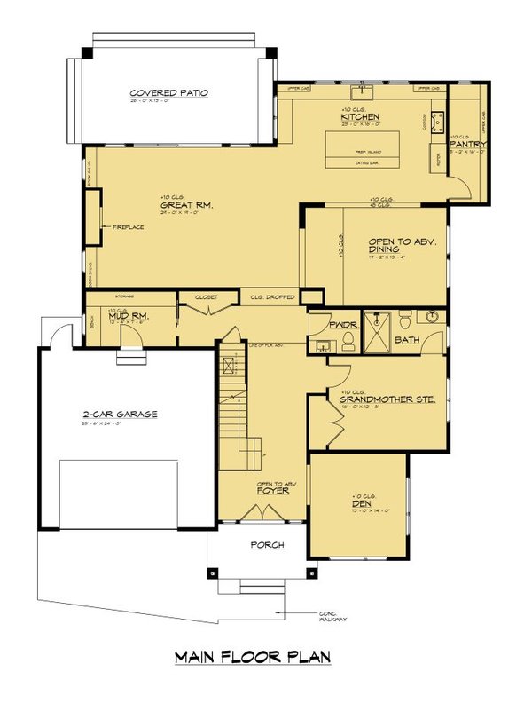 Home Plan - Contemporary Floor Plan - Main Floor Plan #1066-272