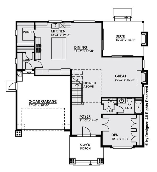 House Plan Design - Modern Floor Plan - Main Floor Plan #1066-9