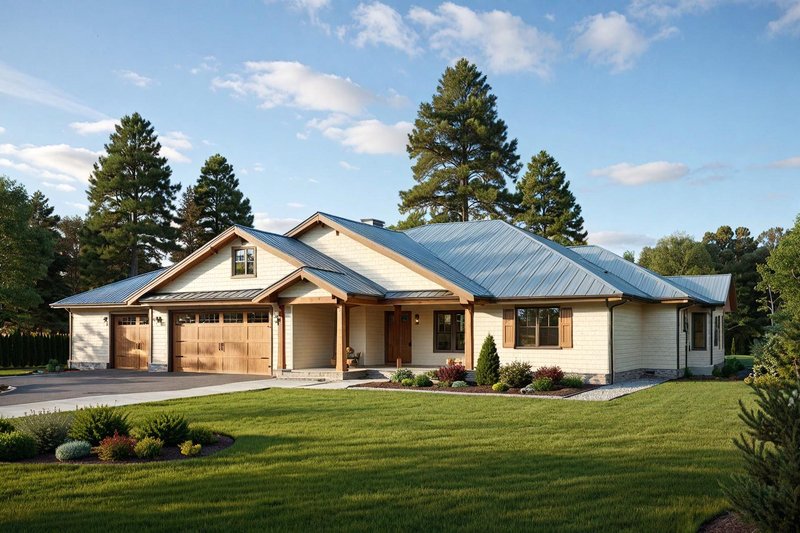 Traditional Style House Plan - 2 Beds 2 Baths 2483 Sq/Ft Plan #117-278 Exterior