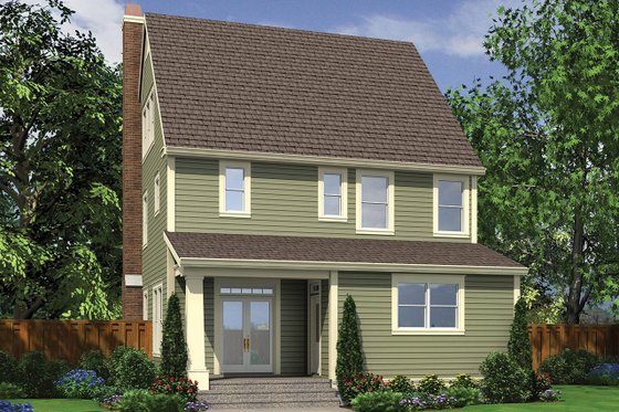 Exterior - Rear Elevation for Traditional House Plan #48-966 - 3 bed, 3.5 bath