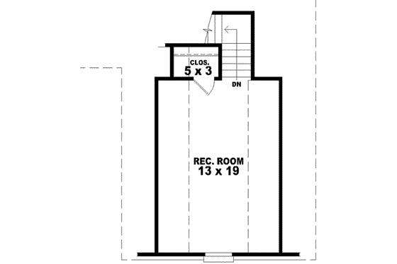 Floor Plan - Upper Floor for European House Plan #81-1022 - 3 bed, 2 bath