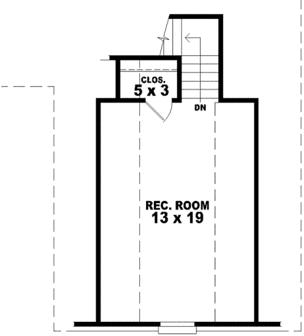 Floor Plan - Upper Floor for European House Plan #81-1022 - 3 bed, 2 bath