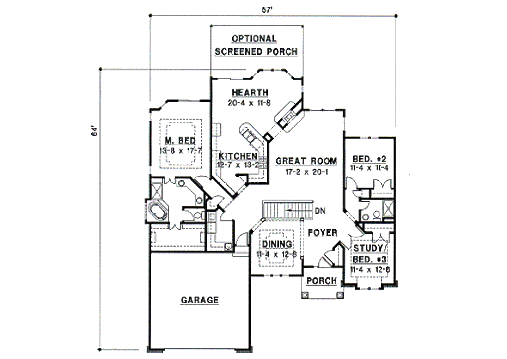 European Style House Plan - 5 Beds 4 Baths 3534 Sq/Ft Plan #67-337 ...