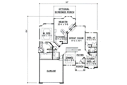 European Style House Plan - 5 Beds 4 Baths 3534 Sq/Ft Plan #67-337 