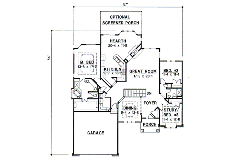 European Style House Plan - 5 Beds 4 Baths 3534 Sq Ft Plan #67-337 