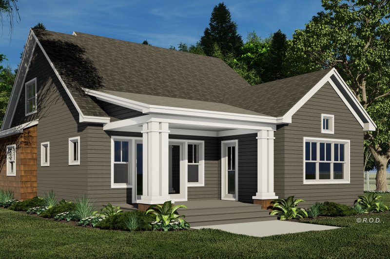 Dream House Plan - Exterior - Rear Elevation 2 for Craftsman House Plan #51-1561 - 3 bed, 3.5 bath