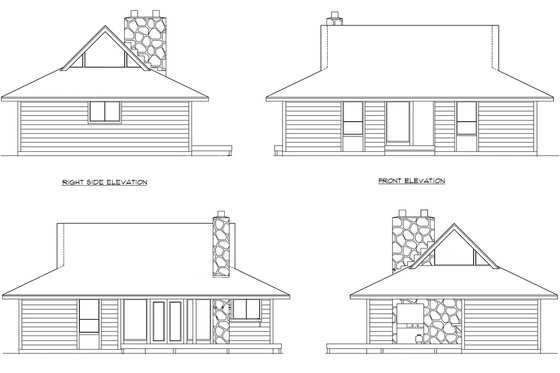 Exterior - Other Elevation for Cabin House Plan #116-106 - 2 bed, 1 bath