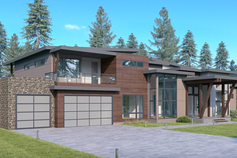 House Plan Design - Exterior - Other Elevation for Contemporary House Plan #1066-159 - 5 bed, 5.5 bath