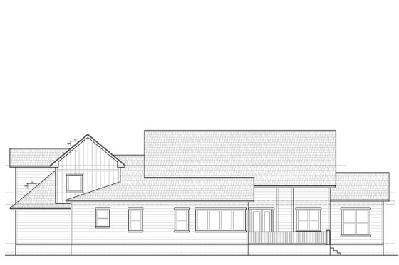 Exterior - Rear Elevation for Farmhouse House Plan #938-109 - 3 bed, 2.5 bath