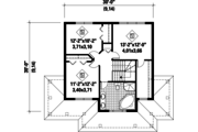 Country Style House Plan - 3 Beds 1 Baths 1664 Sq/Ft Plan #25-4417 