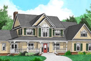 Country Exterior - Front Elevation Plan #11-222