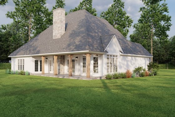 Exterior - Rear Elevation for Craftsman House Plan #17-2531 - 4 bed, 3 bath