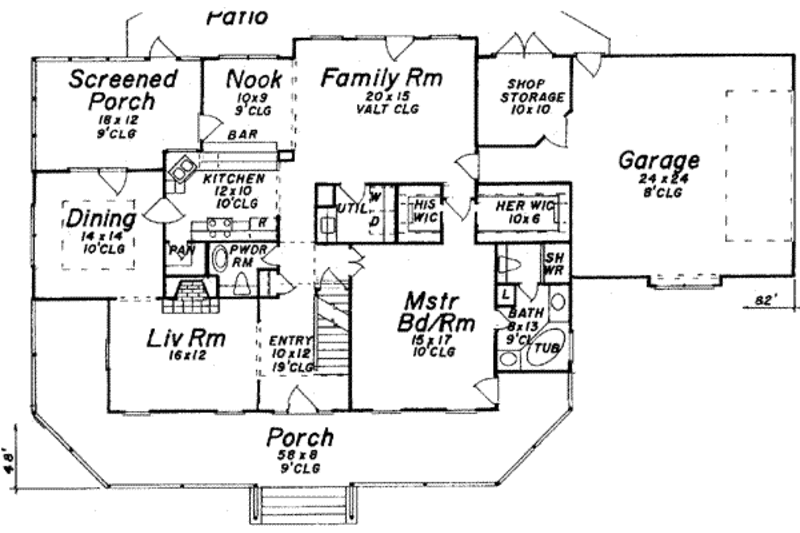 Dream House Plan - Floor Plan - Main Floor for Victorian House Plan #52-182 - 3 bed, 2.5 bath