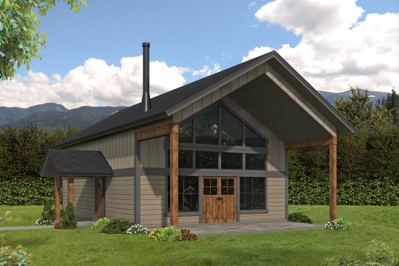 Home Plan - Contemporary Exterior - Front Elevation Plan #117-915