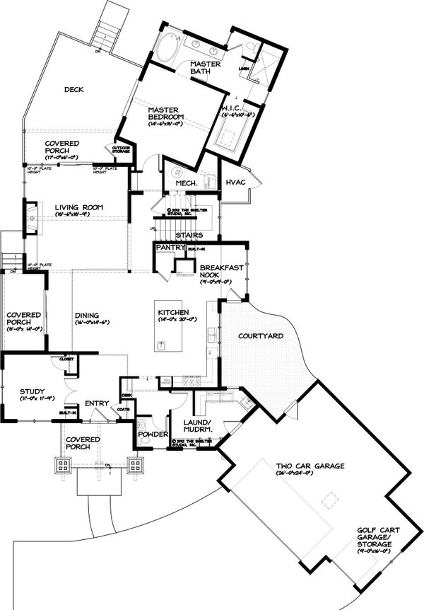 Craftsman Floor Plan - Main Floor Plan #895-4