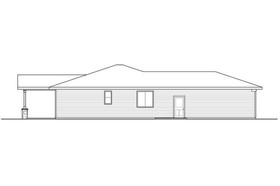 Exterior - Other Elevation for Ranch House Plan #124-1146 - 3 bed, 2.5 bath