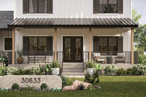 Exterior - Other Elevation 1 for Farmhouse House Plan #455-687 - 4 bed, 2.5 bath