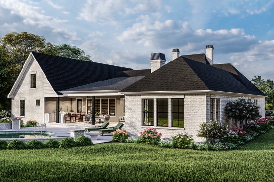 Exterior - Other Elevation 3 for Traditional House Plan #406-9664 - 4 bed, 3 bath