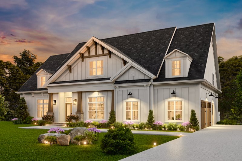 Architectural House Design - Exterior - Front Elevation 6 for Farmhouse House Plan #119-459 - 4 bed, 4.5 bath