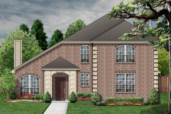 Exterior - Front Elevation for Traditional House Plan #84-365 - 4 bed, 2.5 bath