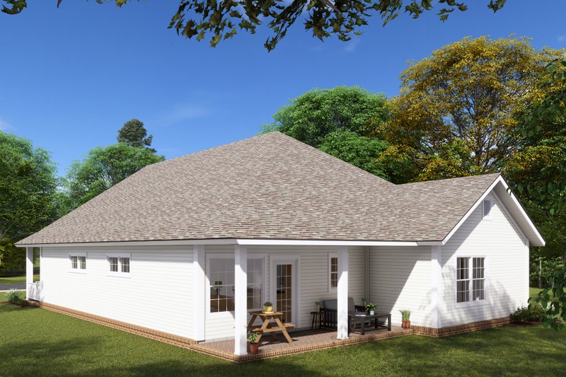 Home Plan - Exterior - Rear Elevation for Traditional House Plan #513-14 - 3 bed, 2 bath