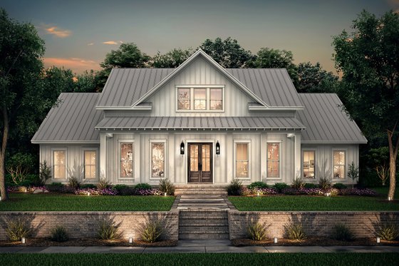 Exterior - Front Elevation 12 for Farmhouse House Plan #430-215 - 4 bed, 3 bath