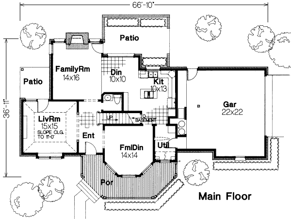 Home Plan - Victorian Floor Plan - Main Floor Plan #310-175