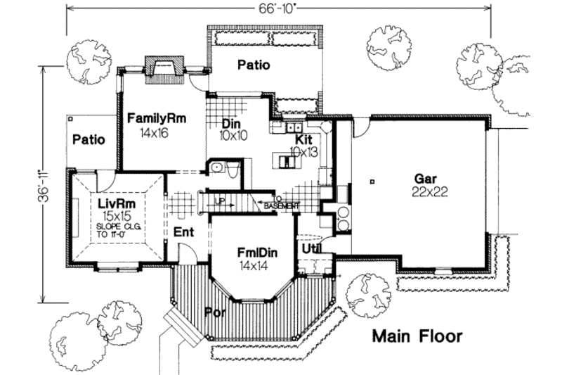Dream House Plan - Floor Plan - Main Floor for Victorian House Plan #310-175 - 3 bed, 2.5 bath