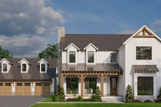 Two-Story 3 Car Garage House Plan