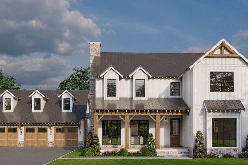 Architectural House Design - Farmhouse Exterior - Front Elevation Plan #923-273