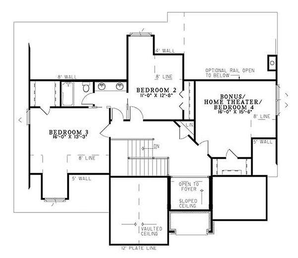 Home Plan - European Floor Plan - Upper Floor Plan #17-204