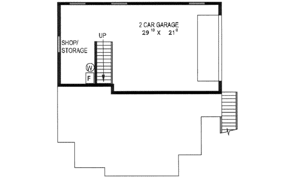 Modern Floor Plan - Lower Floor Plan #117-199