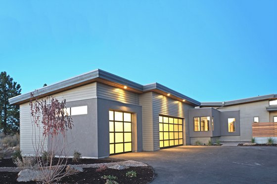 Exterior - Front Elevation 9 for Modern House Plan #892-14 - 3 bed, 3.5 bath