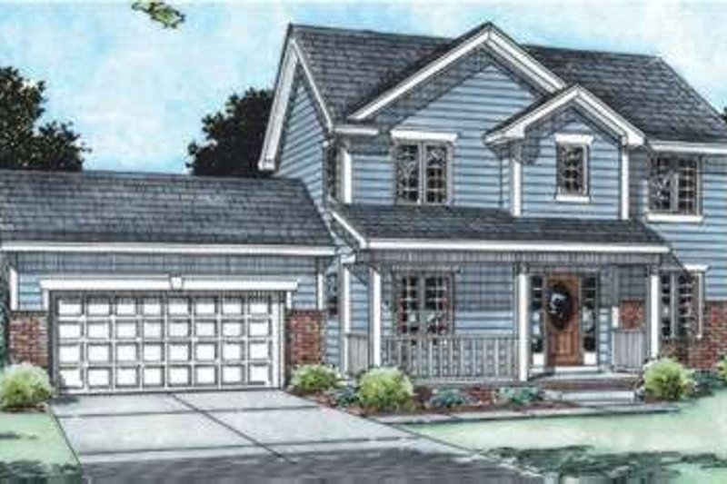 Architectural House Design - Traditional Exterior - Front Elevation Plan #20-1777