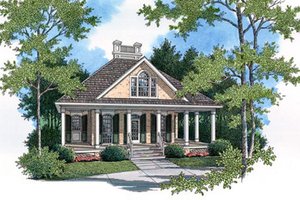 Southern Exterior - Front Elevation Plan #45-253