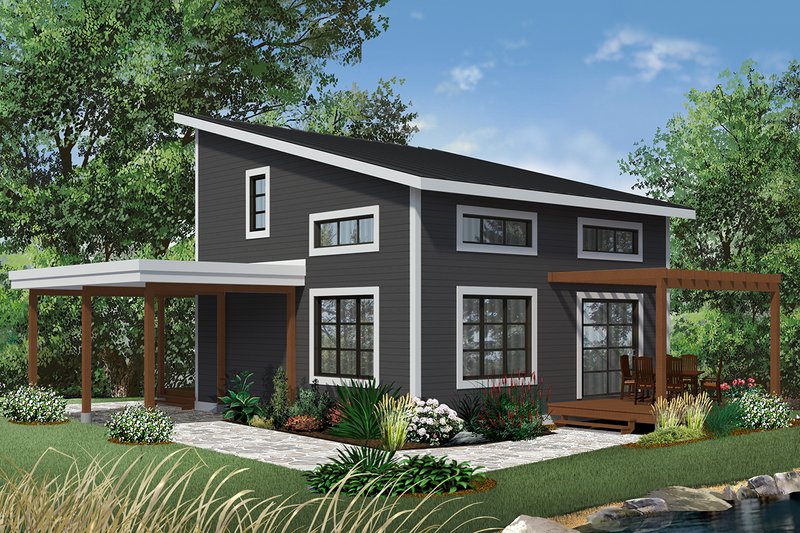 Architectural House Design - Contemporary Exterior - Front Elevation Plan #23-2631