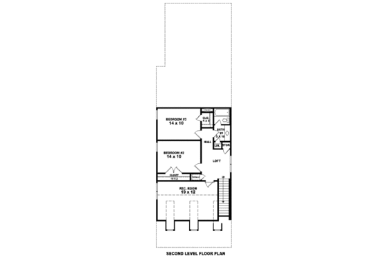 Floor Plan - Upper Floor for Traditional House Plan #81-13615 - 3 bed, 2.5 bath