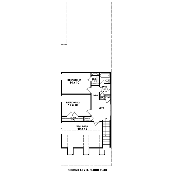 Traditional Floor Plan - Upper Floor Plan #81-13615
