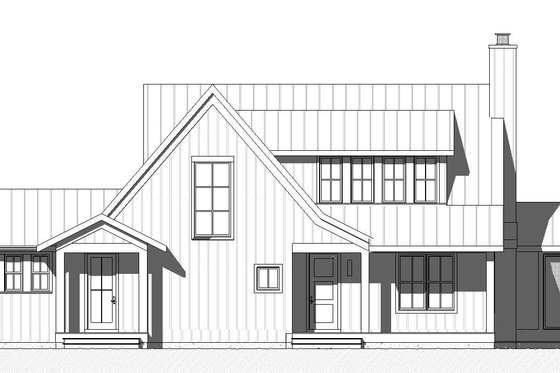 Exterior - Front Elevation 3 for Farmhouse House Plan #901-146 - 3 bed, 2.5 bath
