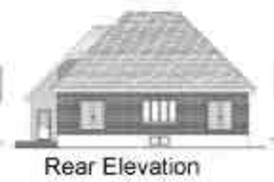 Exterior - Rear Elevation for European House Plan #138-175 - 2 bed, 2 bath