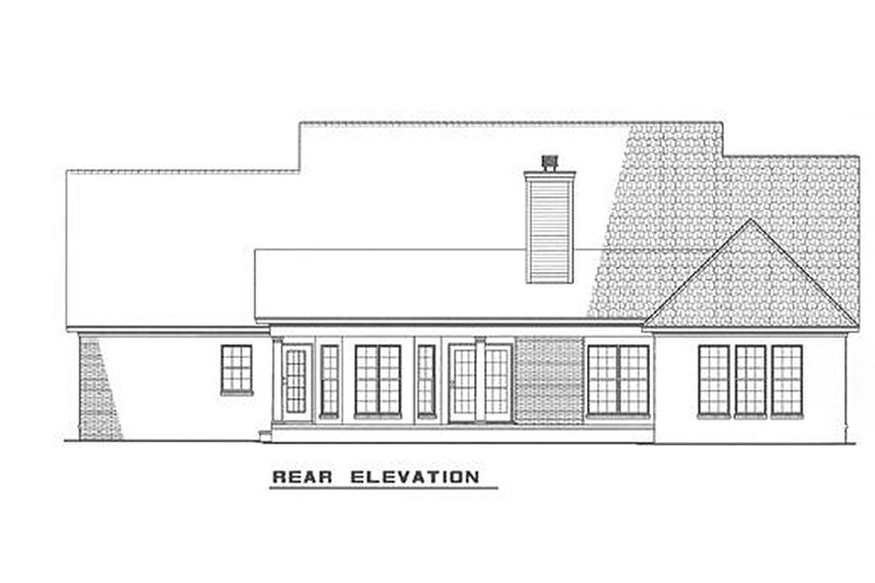 Dream House Plan - Exterior - Rear Elevation for Traditional House Plan #17-283 - 3 bed, 2 bath