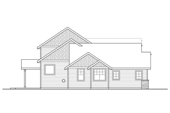 Exterior - Other Elevation for Traditional House Plan #124-1126 - 3 bed, 2.5 bath