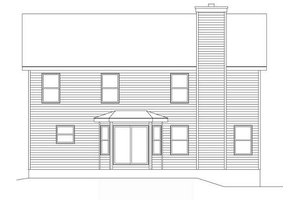 Exterior - Rear Elevation for Traditional House Plan #22-463 - 3 bed, 2.5 bath